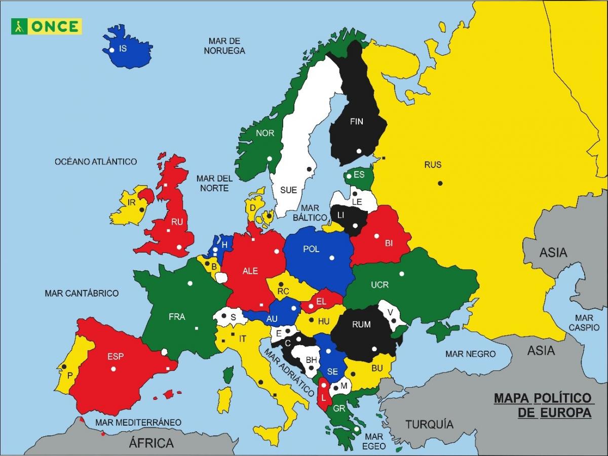 Imagen Mapa Político de Europa