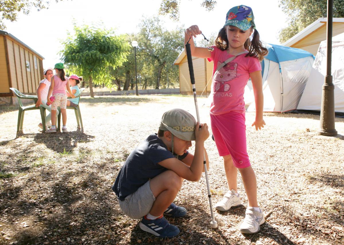 Foto de recurso de un campamento de la ONCE