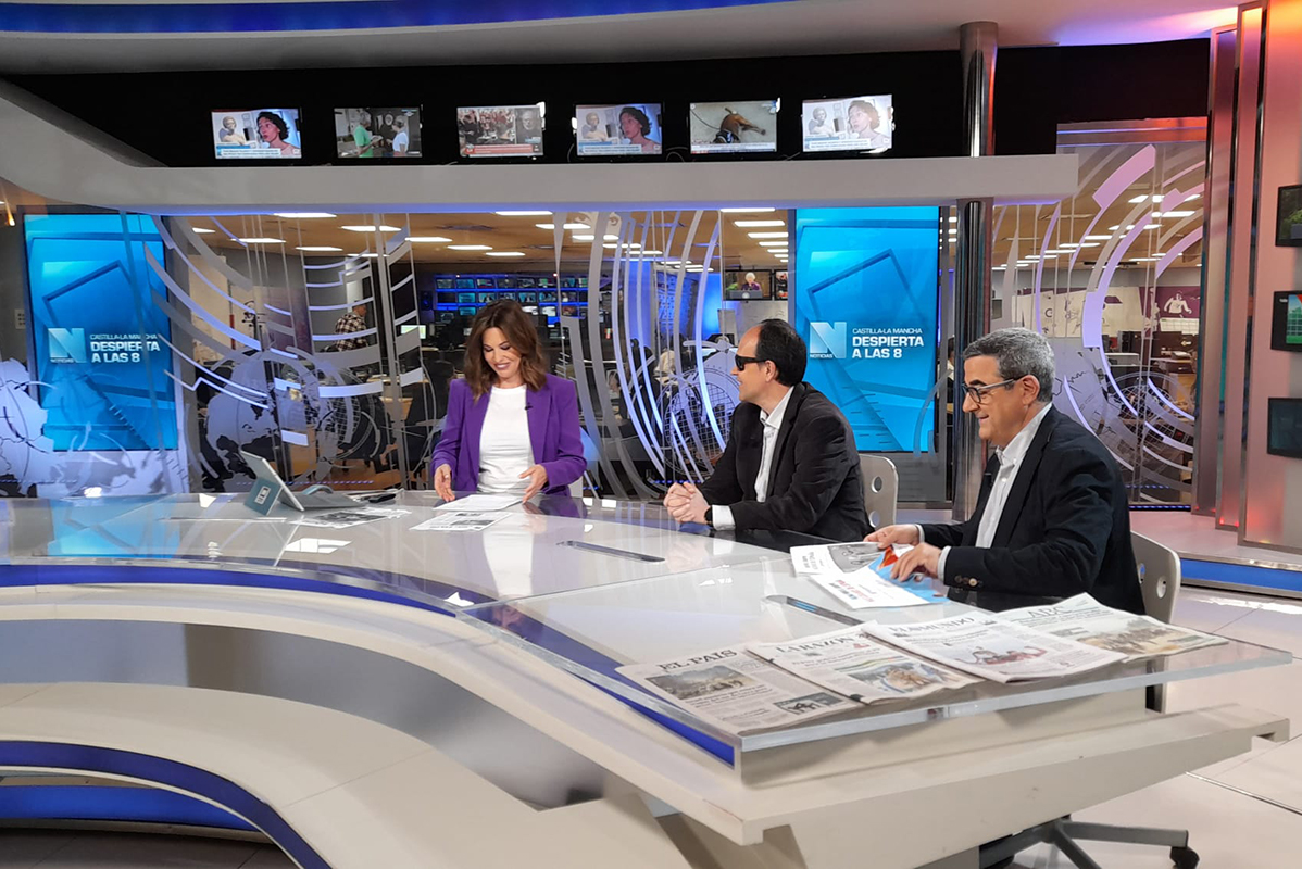 José Martínez y José Antonio Romero presentando el cupón en las mañanas de RTVE Castilla-La Mancha