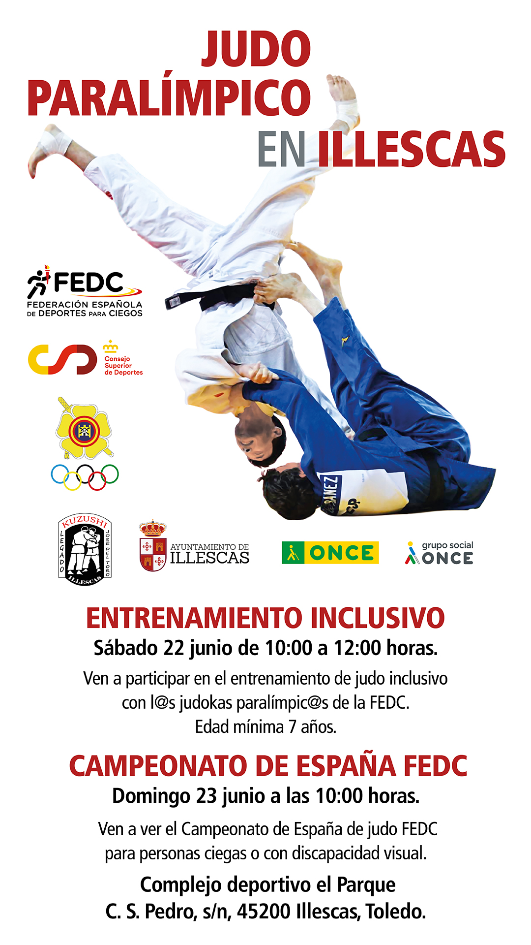 Cartel del campeonato de Judo en Illescas