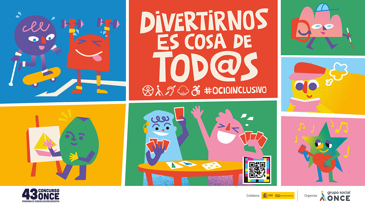 Portada concurso escolar de la ONCE con el lema 
