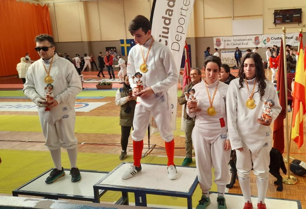 Podium I Toneo Nacional Esgrima a Ciegas