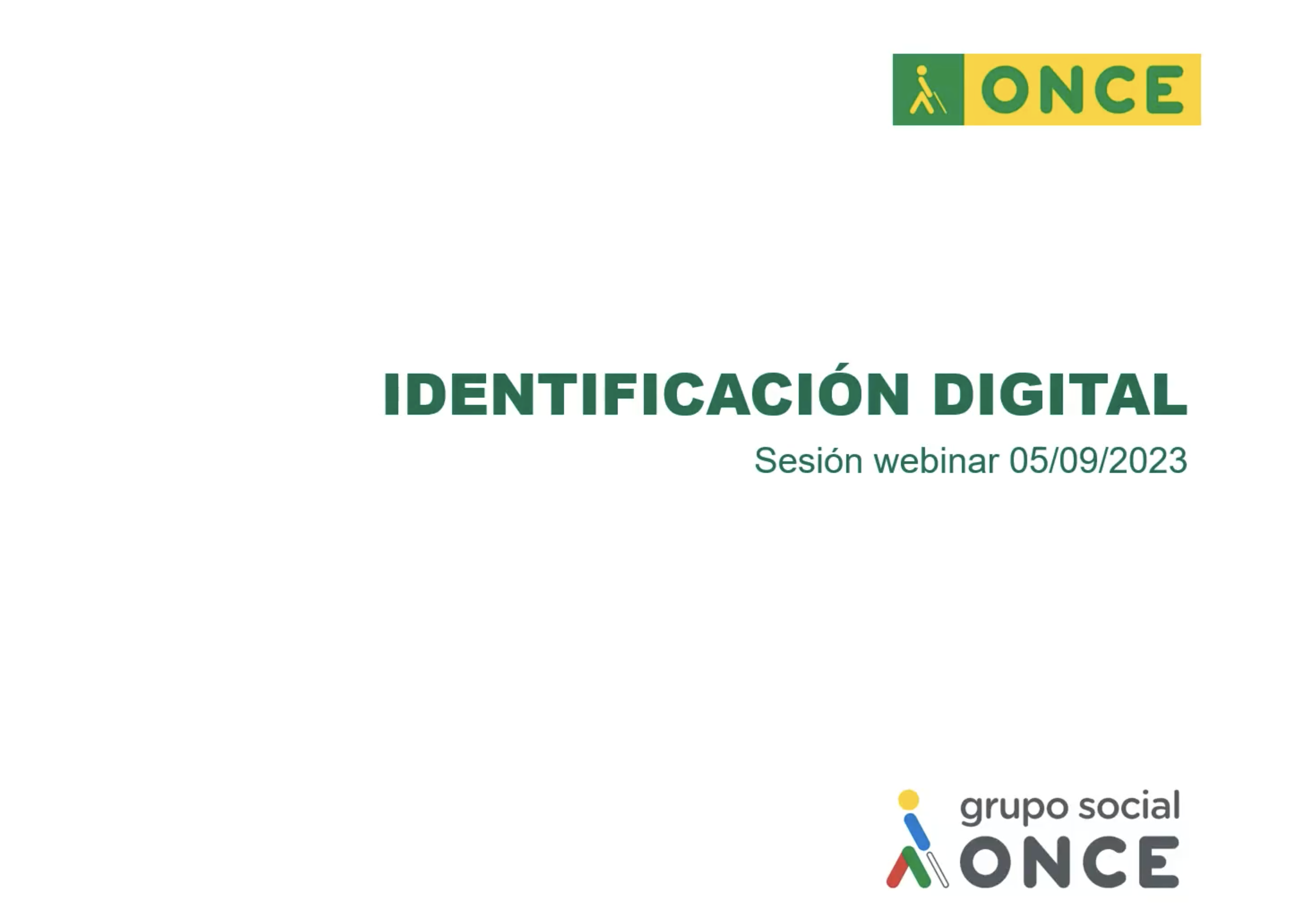Portada del webinar Identificación Digital