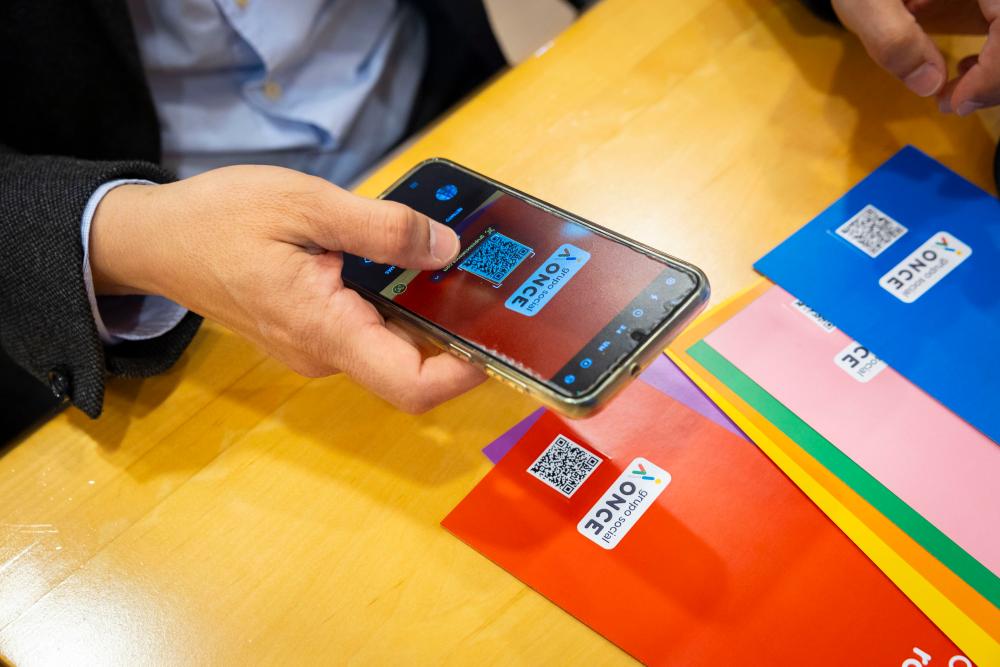 Papeletas con el código QR