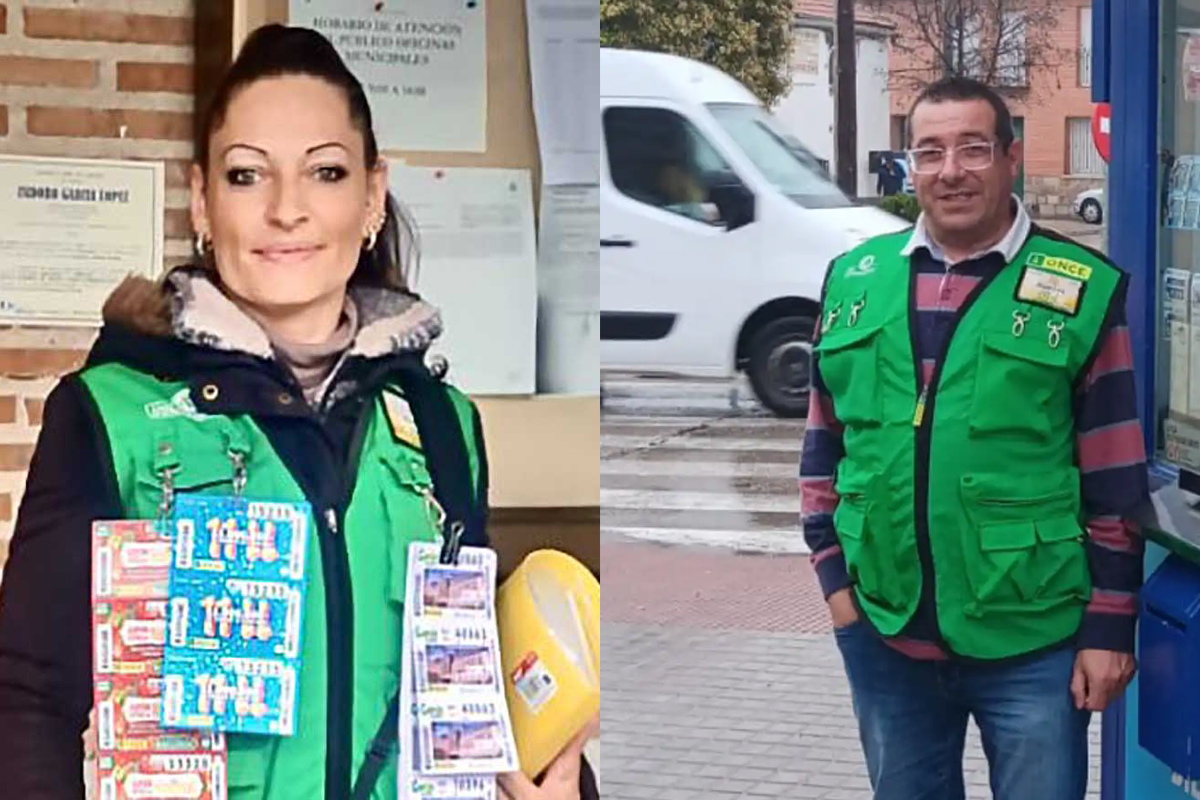 Patricia Duarte, vendedora Torrijos y Ángel Luis Muñoz, vendedor de Guadalajara