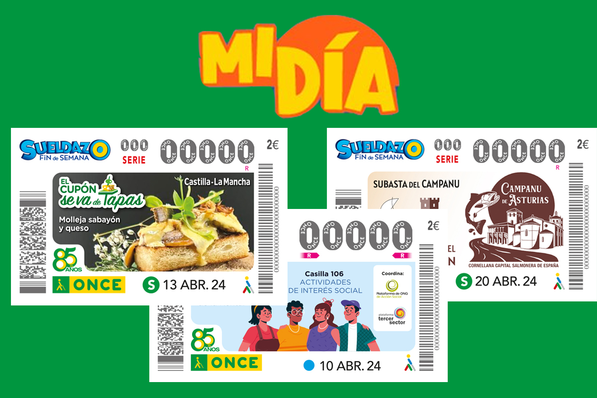 Imagen de los sorteos premiados de Mi día y los cupones del 10, 13 y 20 de abril