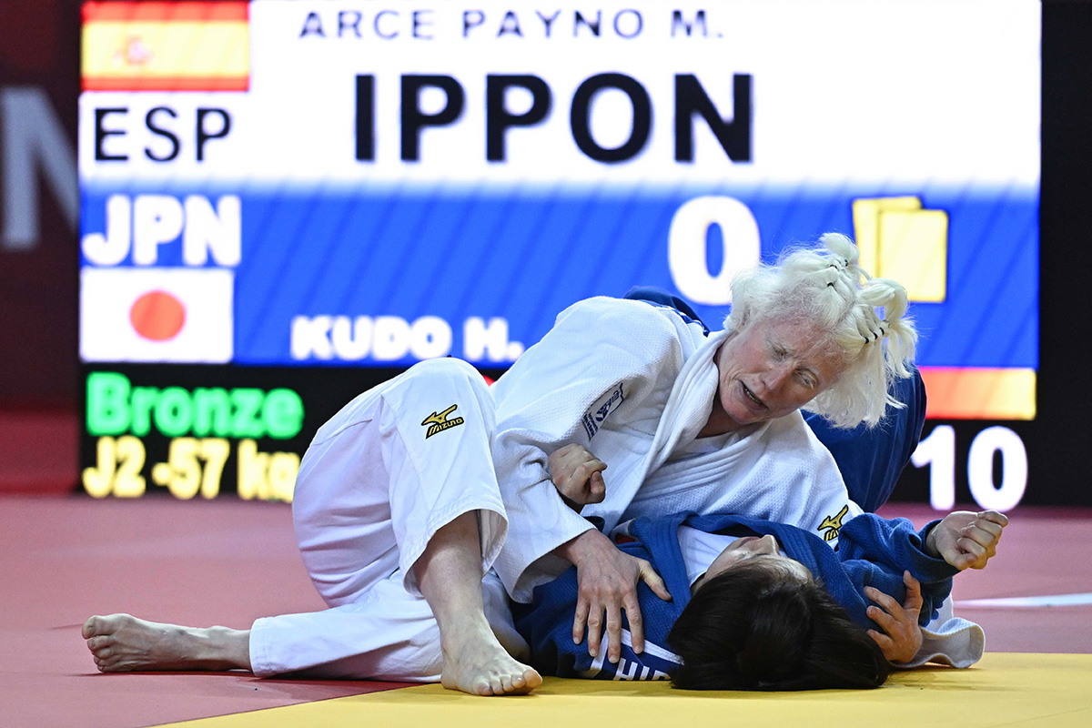 Marta Arce durante una competición