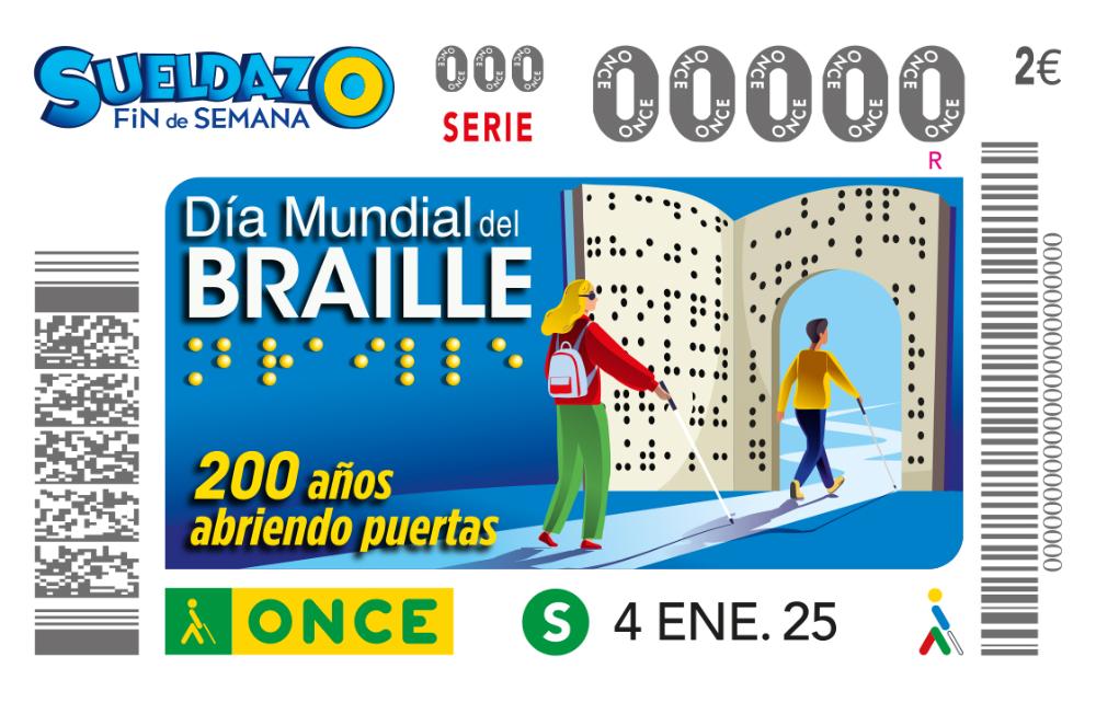 Cupón conmemorativo Braille: 200 Años abriendo puertas