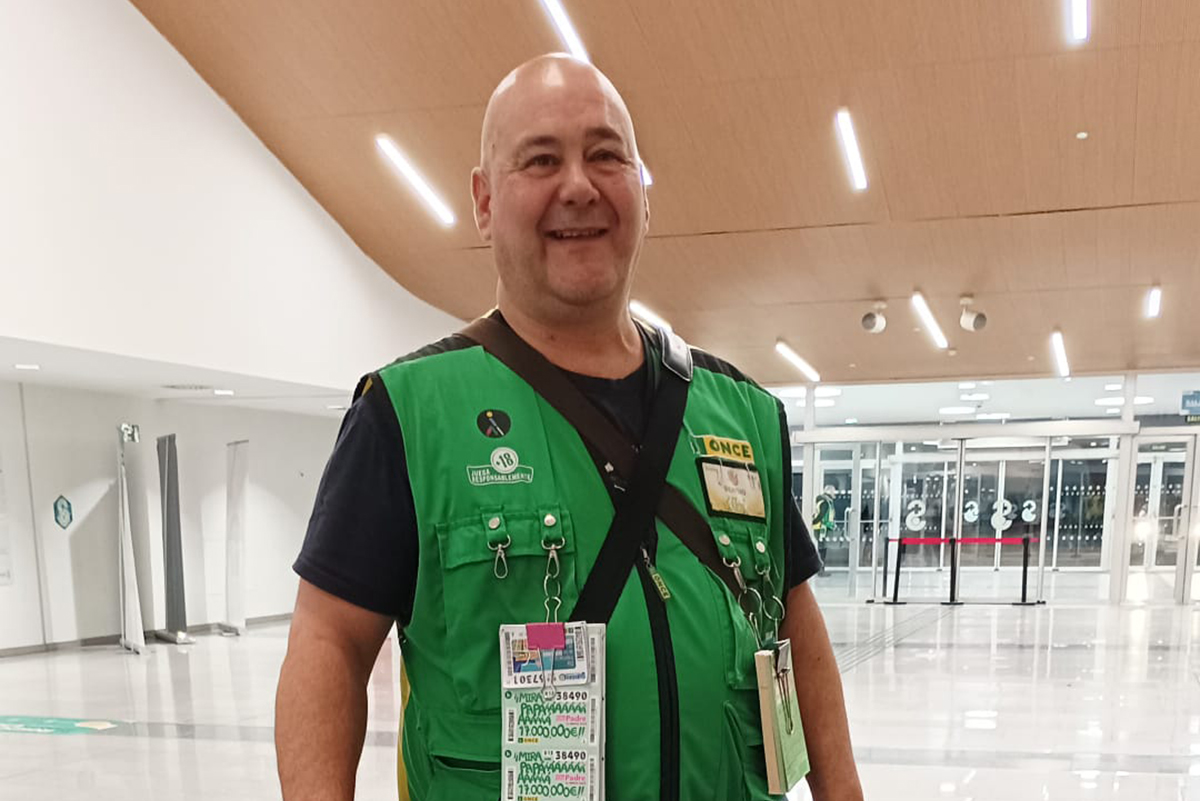 Sergio Jiménez López-Rey, vendedor de la ONCE que ha dejado un millón de euros en Toledo