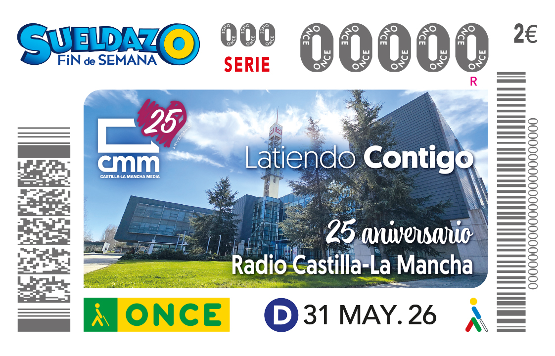 Cupón dedicado al 25 aniversario de Radio Castilla-La Mancha