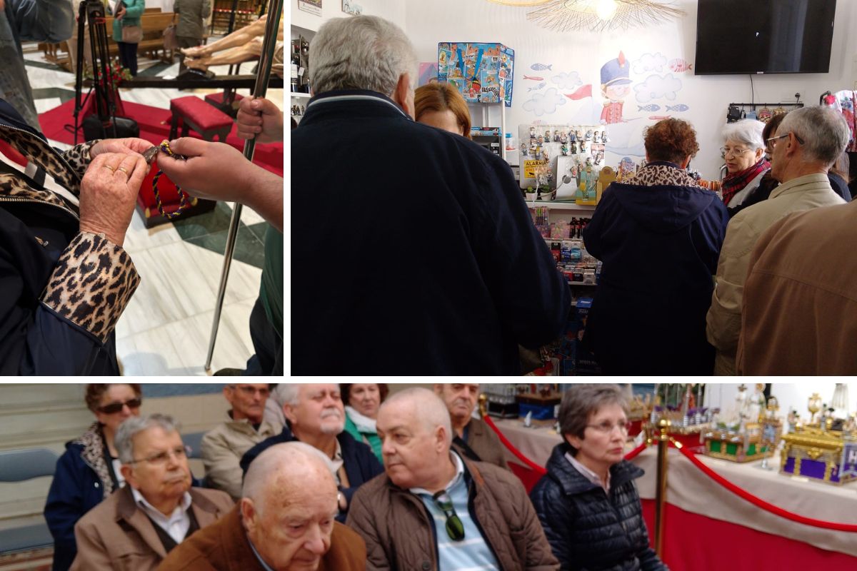 Collage de los asistentes en la Ermita de la Veracruz y en el Museo 